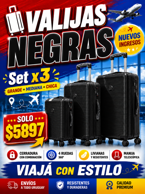 Valijas Negras – Set x3